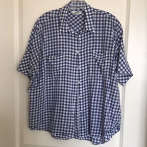 Madewell blue gingham shirt